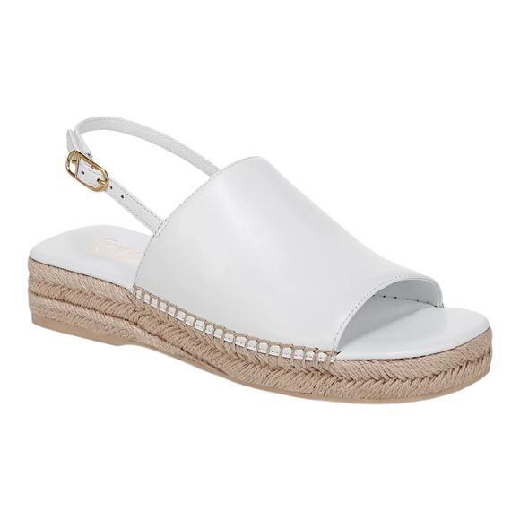Franco Sarto Womens Rune Round Toe Slingback Espadrille Sandals White Size 9 1/2 - Picture 1 of 5